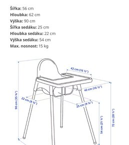 Jídelní židlička IKEA pro děti - 3