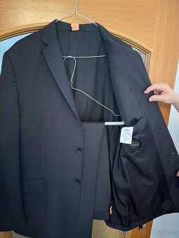 Pánský šedomodrý oblek Blažek, slim fit - 3