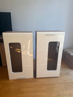 Obývací stěna Owinko, dub artisan/bílý lesk - 3