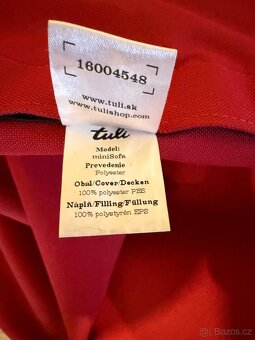 Originální sedací vak Tuli Sofa červený - 3