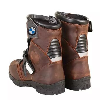 Moto Kožené Nízke Topanky Hnedé BMW - 3