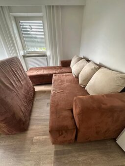 Prodám hnědou rohovou sedačku 210x270 DOHODA - 3