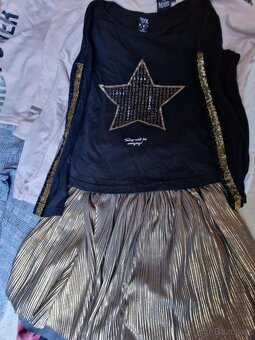 ZNAČKOVÉ,ZLATÉ OBLEČENÍ,BAVLNA, VEL.134, PC VYSOKÁ - 3