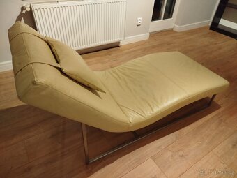 Designová kožená lenoška Brik - 3