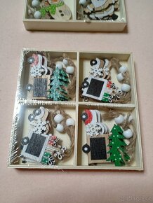 umělý adventní věnec na dveře 28cm+ hák na dveře,nové dřevěn - 3