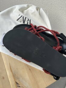 Červené sandály “rope sandals” od Zara - velikost 38 - 3