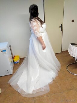 Svatební šaty plus size vel 60 - 3