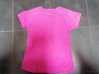 dívčí sportovní tričko H&M 134/140 8-10 let TOP růžové - 3
