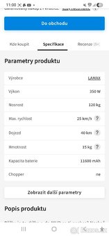 Elektrokolobezka lamax s 11600 - 3