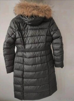 Nový dámský kabát s pravou kožešinou,  bunda vel M - 3