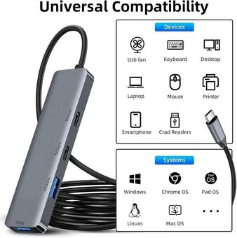 HUB USBc to 2xUSB 3.2, 2xUSBc - 3