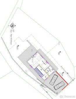 Prodej stavebního pozemku 554 m² Hartinkov - 3