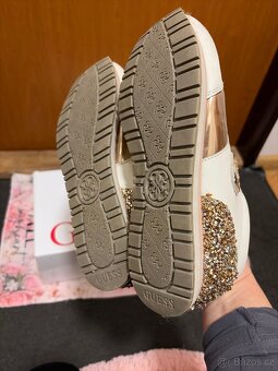 Guess dámské tenisky – bílé/zlaté, vel. 37 - 3