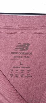 Pánské vínové tričko New Balance, velikost L - 3