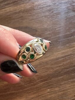 Zlatý dámský prsten - 3