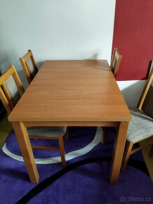 Nový jídelní rozkládací stůl a 4 židle - 3