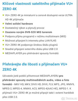 Přijímač VU+ ZERO 4K - 3