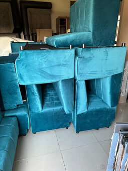 Čalouněné lavice PARIS - zelená, 1,2m - AKCE - 3