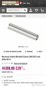 Nerezova trubka Merabell Classic dn15/0.3mm - 3