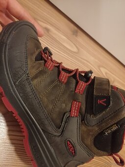 Keen Redwood Mid Wp Youth steel grey/red dahlia EU 34 - 3