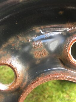 Plechové kola 5x100 R15, 185/65 R15 zimní - 3