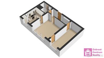 Prodej bytu 2+1, 44 m2, Na Valtické, Břeclav - Charvátská No - 3