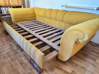 Sedací souprava - roztahovací gauč s matrací a 4 křesla péro - 3
