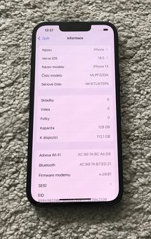 iPhone 13 128gb baterie 96% - 3