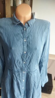 Krásné modré džínové šaty propínací na knoflíky 2XL - 3