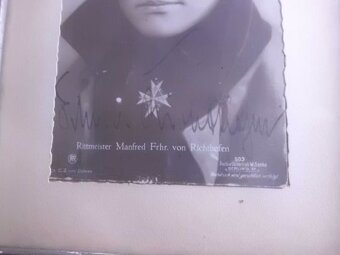 BOMBA - Podepsaná Pohlednice v Rámu - MANFRED VON RICHTHOFEN - 3