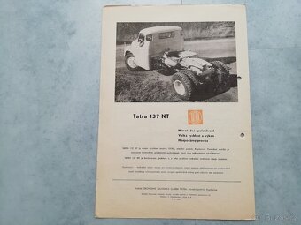 Tatra 137 NT - prospekt 1961 - tahač návěsů - 3