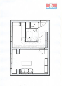 Pronájem bytu 1+1, 32 m², Praha, ul. Angolská - 3