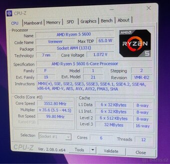 Herní PC: R5 5600 / RTX 3060 / 32GB DDR4 / SSD - 3