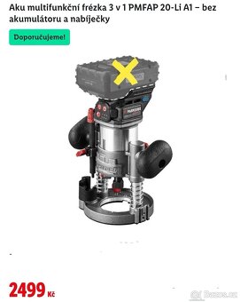 Aku horní frézka peformance 3v1 v kufru - 3