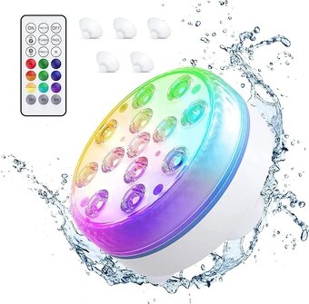Set 4 kusů podvodních RGB LED světel + 2 ovladače - 3