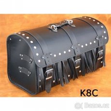Kožený kufr - válec na chopper 60cm typ 08A,B,C - 3