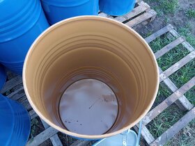 Plechový sud 200L s víkem a sponou - od potravin - 3