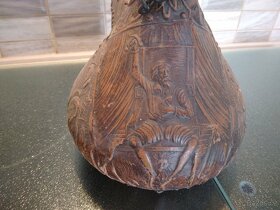 Stará karafa, potažená kůží - 3