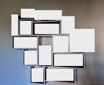 Bílá nástěnná police - 3