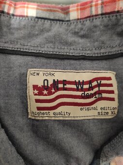 Pánská košile XL Denim dlouhý rukáv - 3