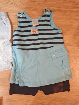 polodupačky kraťasy, overal kraťasy vel 74 6 - 9 měsíců - 3