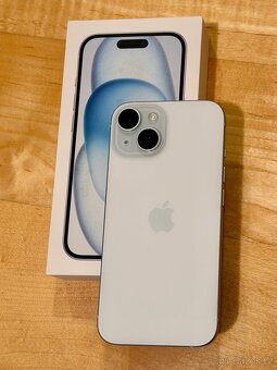 iPhone 15 Blue BATERIE 100% TOP - 3