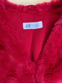 Chlupatý kabátek s podšívkou H&M vel. 134/140 - 3