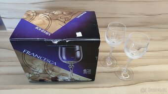 Sada 8 broušených skleniček na bílé víno Bohemia Francesca - 3