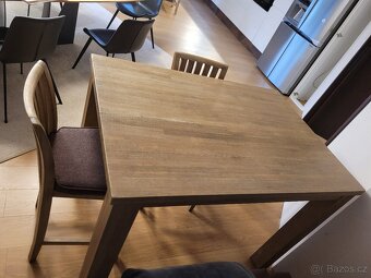 Masivní dřevěný stůl a židle - 3