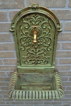 Litinová výlevka - umyvadlo 64 cm - zelené - 3