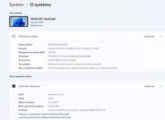 Dell Inspiron 3650,i5-6400,WIN 11,HDD 1TB,RAM 16GB,monitor - 3