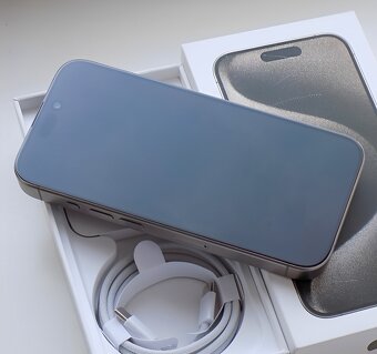 iPhone 15 Pro Max Natural Titanium BATERIE 100% TOP - 3