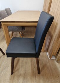 Nové jídelní židle kůže + ořech masiv 4 ks - 3