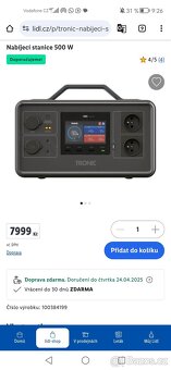 Přenosná elektrocentrála 500W nová - 3
